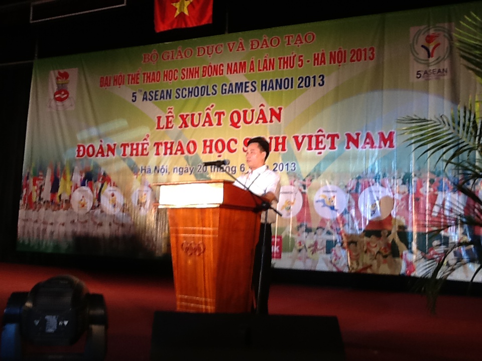 ពិធីចេញដំណើរចូលរួមការប្រគួតកីឡាសំរាប់សិស្សានុសិ្សសក្នុង តំបន់អាស៊ី-អាគ្នាយ៍លើក ទី ៥